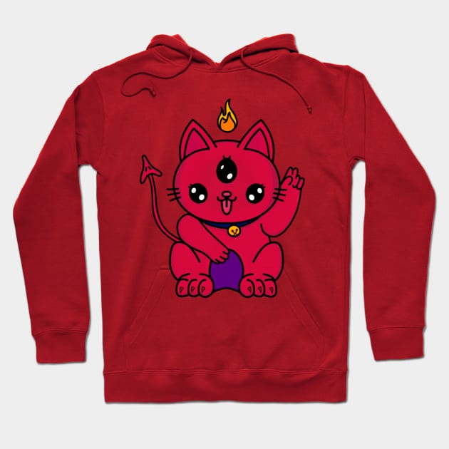 Satan kitty Hoodie by SvirikMari